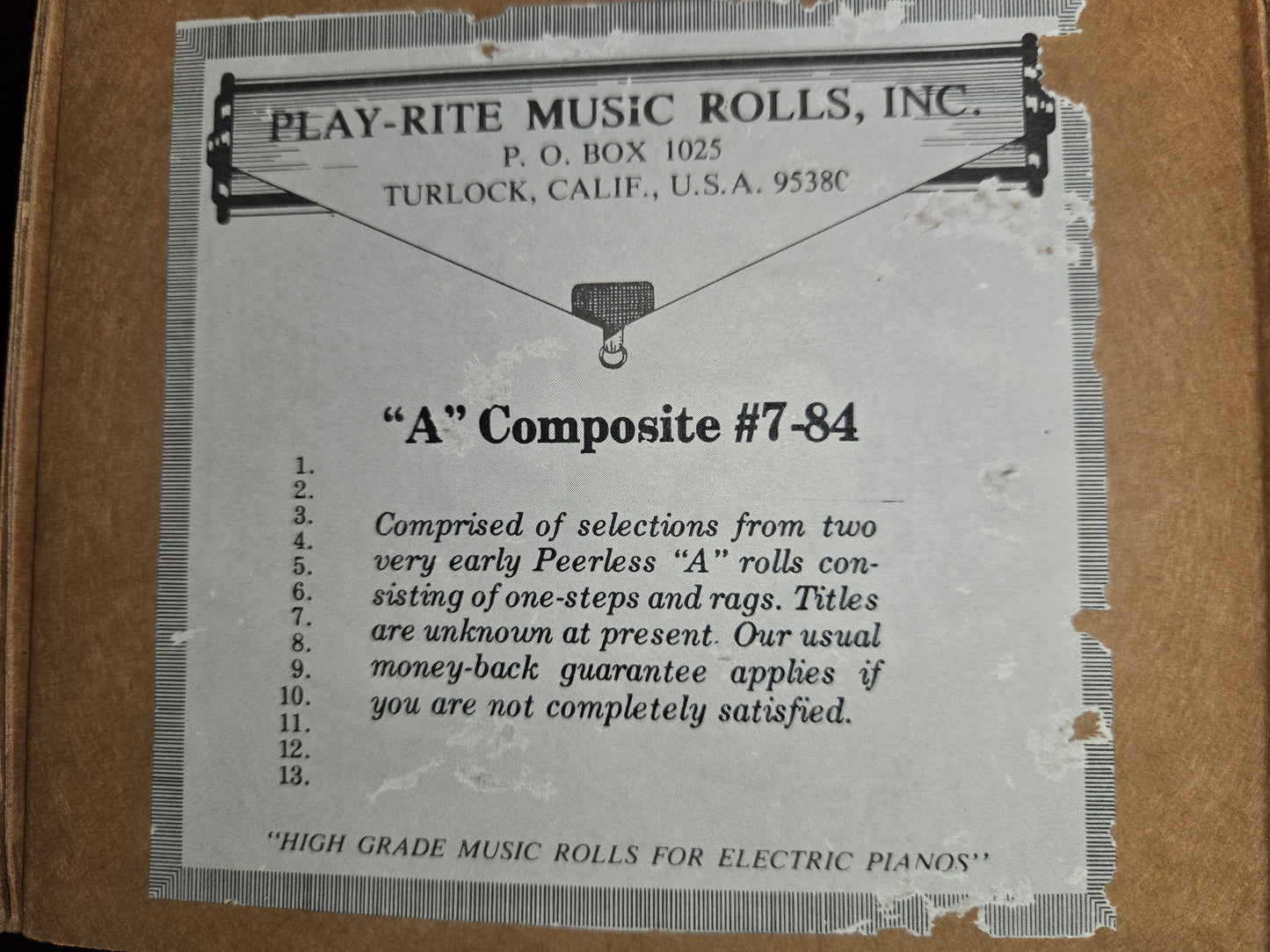 A-Roll A-7-84 RECUT Nickelodeon Roll Compostie Peerless