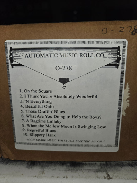 O-Roll O-278 RECUT Nickelodeon Orchestrion Roll On The Square
