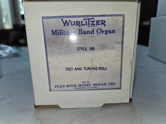 WURLITZER 165 BAND ORGAN ROLL #TEST AND TUNING ROLL - Copy 2