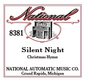 National Automatic Piano Roll - 8381 Silent Night - Christmas