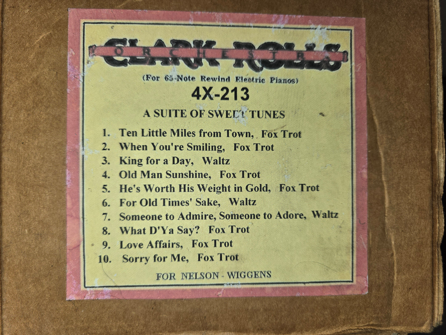 4X-Roll 4X-213 RECUT Nickelodeon Roll A Suite of Sweet Tunes