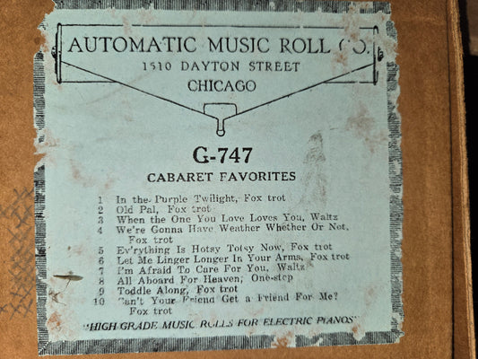 G-Roll G-747 RECUT Nickelodeon Roll Cabaret Favorites