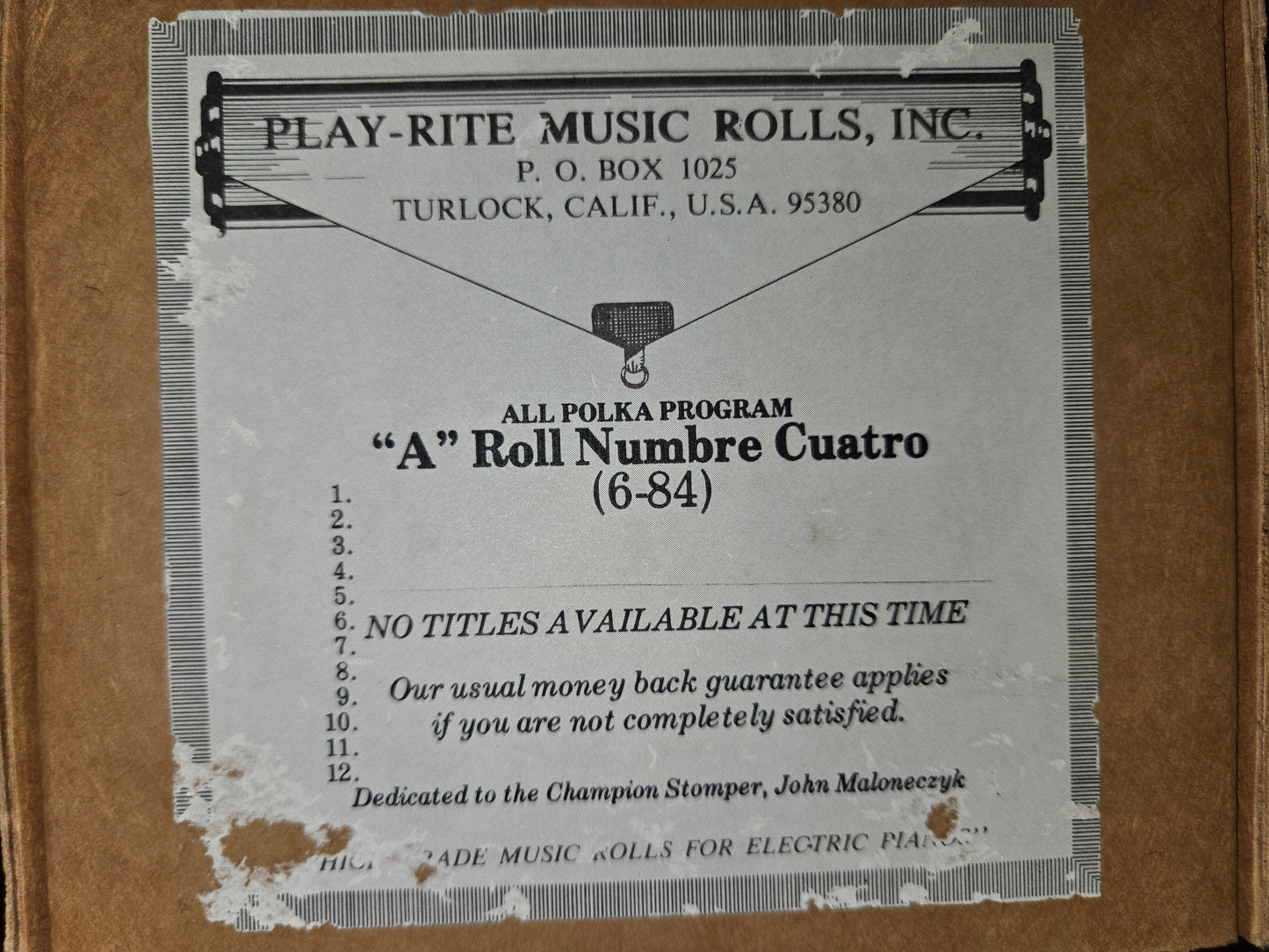 A-Roll A-6-84 RECUT Nickelodeon Roll All Polka Program