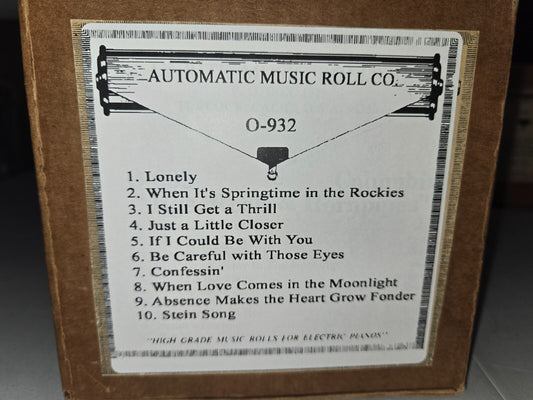 O-Roll O-932 RECUT Nickelodeon Roll Lonely When Its Springtime In the Rockies