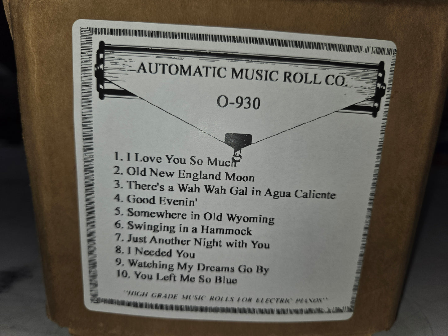 O-Roll O-930 RECUT Nickelodeon Orchestrion Various