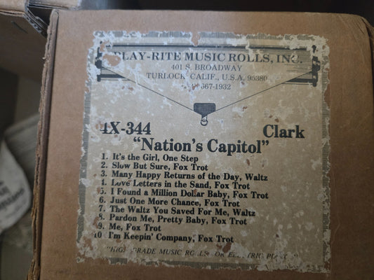 4X-roll 4X-344 RECUT Nickelodeon Roll NATION'S CAPITOL Fox Trots One Steps