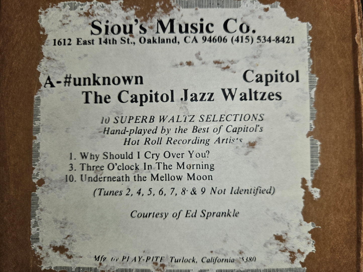 A-Roll A-Unknown RECUT Nickelodeon Roll Capitol Jazz Waltzes