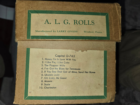 O-Roll O-763 Recut Nickelodeon Orchestrion Roll