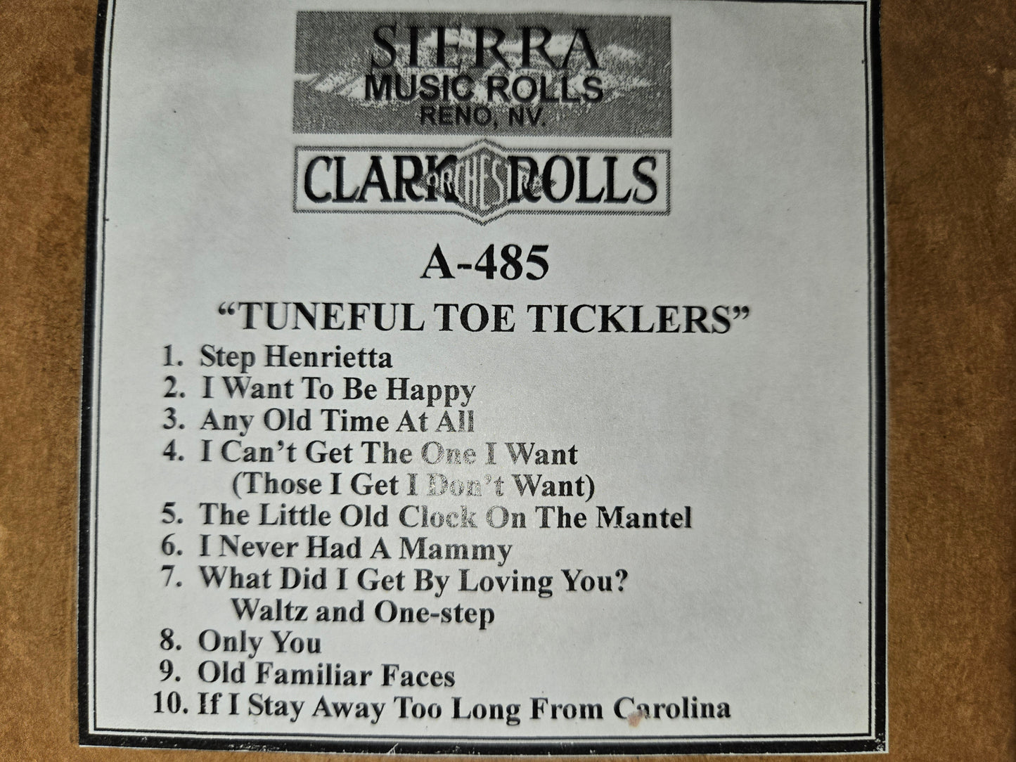 A-Roll A-485 RECUT Nickelodeon Roll Tuneful Toe Ticklers