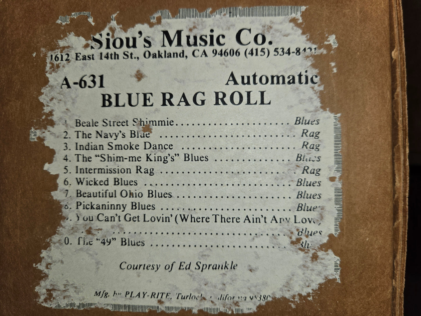 A-Roll A-631 RECUT Nickelodeon Roll Blue Rag Roll