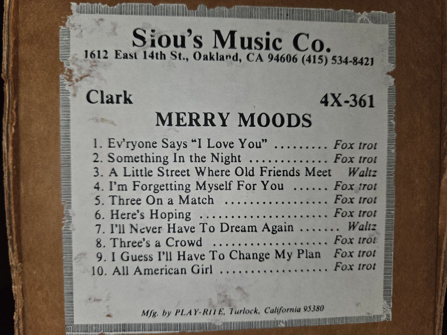 4X-Roll 4X-361 RECUT Nickelodeon Roll Merry Moods