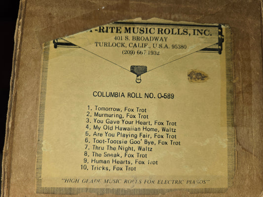 O-Roll O-589 Recut Nickelodeon Orchestrion Roll Fox Trots