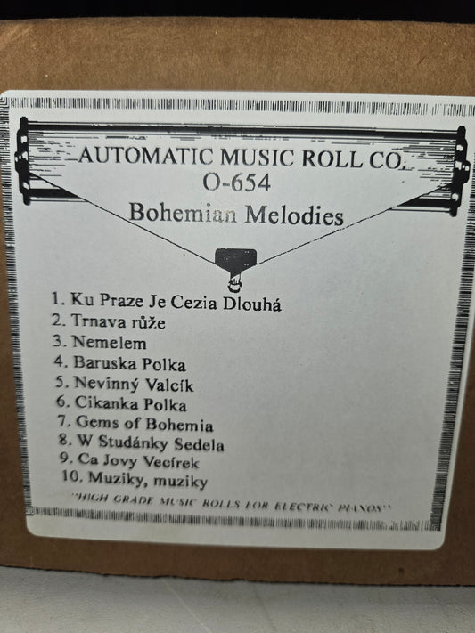 O-Roll O-654 RECUT Nickelodeon Orchestrion Roll Bohemian Melodies